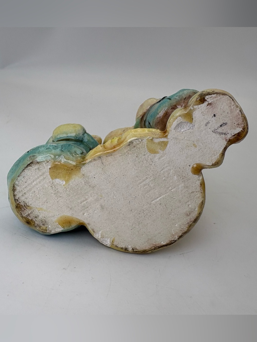 Hand-Painted Ceramic Carolers Figurine - Teal & Peach Holiday Accent - Picture 9 of 13
